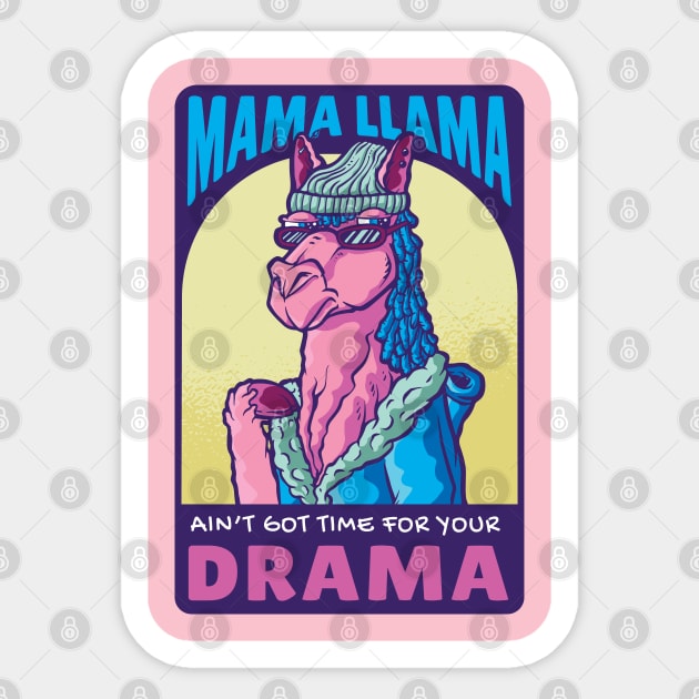 Mama Llama Sticker by Safdesignx